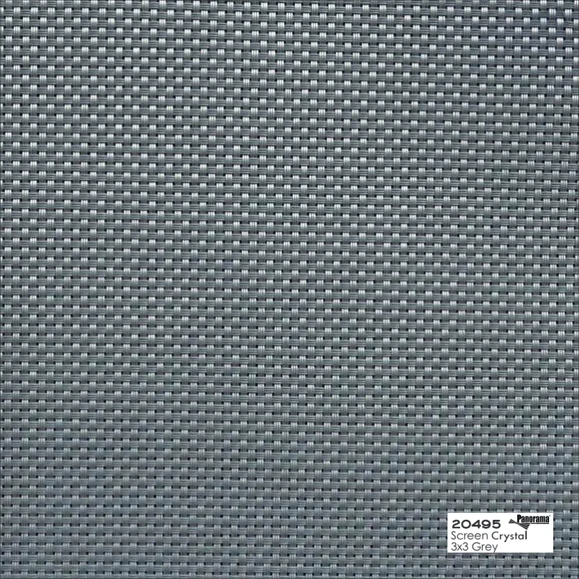 Panorama Screen crystal 3x3 grey, muestra de tejido del fabricante