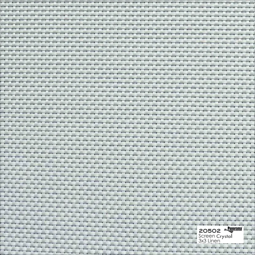 Panorama Screen crystal 3x3 linen, muestra de tejido del fabricante