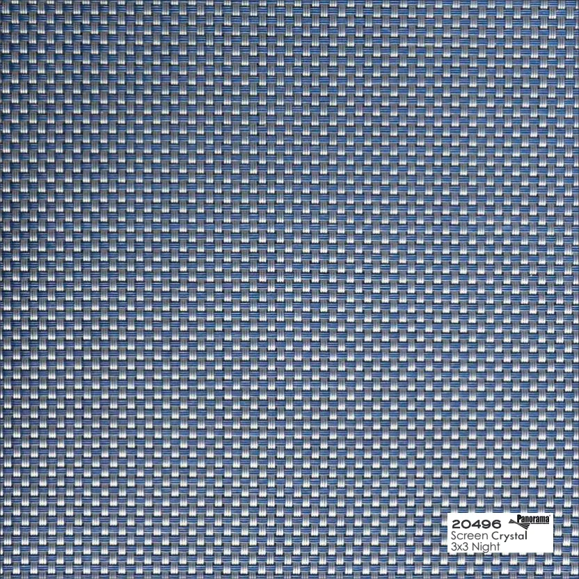 Panorama Screen crystal 3x3 night, muestra de tejido del fabricante