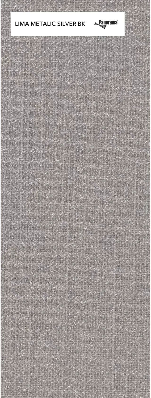 Panorama Lima Metalic Silver Bk, muestra de tejido del fabricante