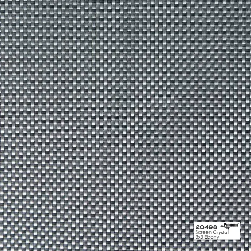Panorama Screen crystal 3x3 ebony, muestra de tejido del fabricante