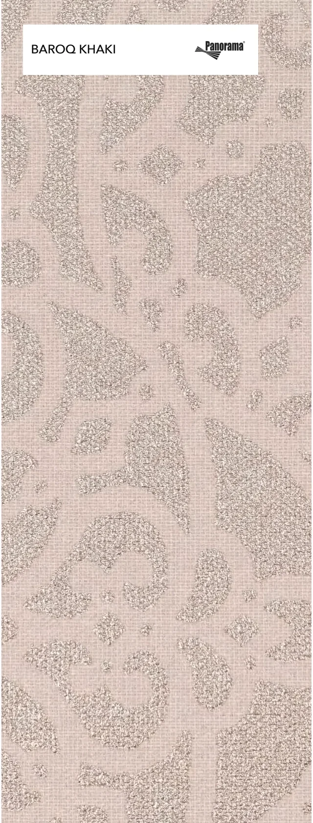 Panorama Baroq Khaki, muestra de tejido del fabricante