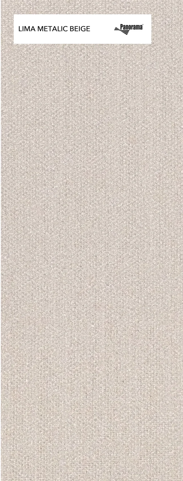 Panorama Lima Metalic Beige, muestra de tejido del fabricante